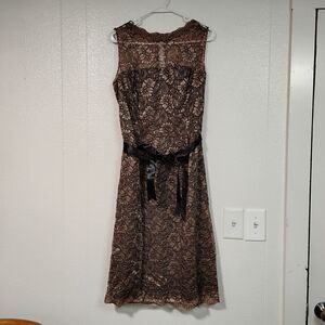 Talbot's Dress Size 14 coquette Cottagecore Bohemian lace feminine academia